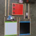Art Easel for Kids, Wooden Kids Easel with Paper Roll and Accessories, Adjustable Double-Sided Whiteboard & Chalkboard Standing Easel, Children Easel for Painting Drawing