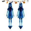 Halloween Ghost Sign Lawn Stake 2 Pieces Halloween Yard Decorations 40x11.5 Cm Driveway Entrance Photo Backdrop ABS For Lawn Patio Haunted House Outdoor Figure Yard Art Display