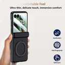 for Motorola Razr Ultra 2025 Case with MagSafe, Built-in 360 Magnetic Rotatable Ring Stand, Screen Protector & Hinge Protection, Thin & Slim Magnetic Stand Phone Case 5G, Black