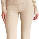 LILLUSORY 2 Piece Knit Sets Women's Trendy Slim Fit Hooded Sweatsuit Sets (Medium, Apricot)