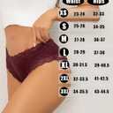 Cotton Underwear for Women Sexy Bikini Panties Lace Waist Lingerie Ladies (L)