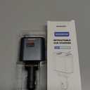 Retractable Car Charger 4 in 1 Fast Car Phone Charger Adapter with Type C & Apple Cords Compatible with iPhone 17/16/15/14/13/12/11, Galaxy, Pixel