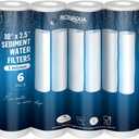 Ronaqua 1 Micron Sediment Water Filter Cartridge 10"x2.5", NSF Certified, 4-Layer Filtration for any 10-inch RO Units & Whole House Systems, Compatible with Culligan P5, AP110, WHKF-GD05, 6 Pack