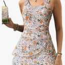 VIMPUNEC Women One Piece Swim Dress Swimsuit Tummy Control Modest Swim Skirt Bathing Suit M