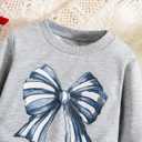 Baby Girl Clothes Long Sleeve Fall Outfits Toddler Sweatsuit Striped Flare Pants (12-18 Months, Grey)