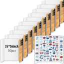 10 Pack Trifold Poster Board, IKAYAS 24" X 36" Single Sided White Tri-fold Poster Boards, Science Fair Display Boards Presentation Boards for Mounting, Art, Display, Projects Classroom Supplies