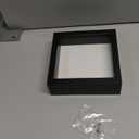 Muzilife 8x8 Shadow Box Picture Frame with Linen Board - Deep Wood & Glass Display Case Ready to Hang Memory Box Baby Sports Memorabilia, Pins, Awards, Medals, Wedding, Tickets and Photos (Black)