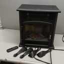 Oylus Electric Fireplace Stove Heater - Freestanding Electric Fireplace Heater with 3D Flame Effect, 1500W Infrared Electric Stove Heater for Indoor Use with Thermostat, Tip-Over & Overheat Protection