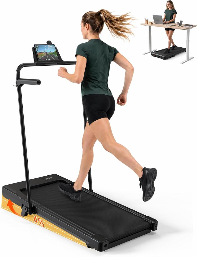 Superun Walking Pad with 6% Incline, 2.5HP Treadmill, 300 lbs