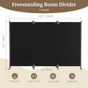 Kokorona 3 Panel Room Divider, Folding Privacy Screen Wall Dividers, Freestanding Partition Divider for Room Separation, Portable Room Divider, 102" W x 70" H, Black