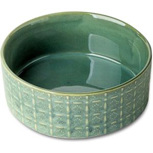 Ceramic Dog Bowl, 6.5 inch Pet Dog Food Bowl Water Bowls, Dogs Dish for Middle and Small Dogs, Puppy, Green