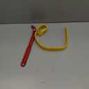 Strap Wrench 12 Inches, Water Filter Wrench Steel Handle Adjustable Strap Wrench for Replacing Water Filter, PVC Pipe Joints, Oil Filter, Swimming Pool Connection (Red Handle, Yellow Strap)