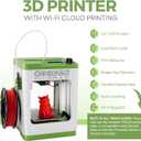 Fully Assembled Mini 3D Printer for Kids and Beginners - Complete Starter Kit with Auto Leveling 3D Printing Machine, 10M PLA Filament, and SD Card - WiFi 3D Home Printer for MAC Windows Linux (Green)