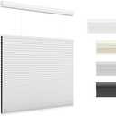 UNISHADES Top Down Bottom Up Cellular Shades Cordless Honeycomb Blinds for Indoor Windows, for Windows Size (27" W 48" H) Colour (White - Blackout)