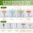 Fansidi Rechargeable Baby Nail File with 8100RPM Motor, Stepless Speed Control, Pressure-Stop Safety, Type-C Charging, Quiet Electric Nail Trimmer for Newborns, Toddlers & Adults, Fresh Mint Green