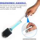 Silicone Toilet Brush and Holder Set, 2 Packs Bendable Toilet Scrubber for Curved Rim, Non-Scratch Drip-Resistant Brush with Sprayer, Space Saving Bathroom Essentials (2)