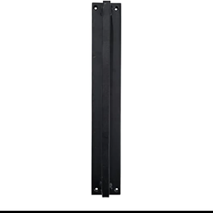 Adonai Hardware 12.50" "Bedaiah Hand-Forged Iron Door Pull with Back Plate - Matte Black