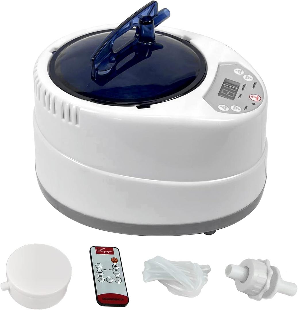 2.6 L Sauna Steamer, Portable Sauna Generator for Sauna, Home SPA Fumigation Steam Machine with Touch Button, Timer Display and Remote Control (2.6L)
