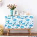 2 x Blue Fish Abstract Wallpaper 17.3"x 120" Peel and Stick Wallpaper Self-Adhesive Contact Paper Waterproof Vinyl Removable Wall Paper for Children's Room,Bedroom,Cabinets,Living Room