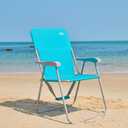 #WEJOY Folding Beach Chair for Adults, Lightweight Beach Chair with Shoulder Straps, High Back Camping Chairs with Hard Armrest, Supports 300lbs for Outdoor Lawn Concert