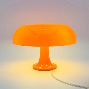 Orange Mushroom Lamp for Room Aesthetic Modern Lighting for Bedroom | Cool Retro Living Room Decor (Orange)