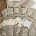 JELLYMONI Duvet Cover King Size Khaki - 3PCS Boho Duvet Cover Set Plaid Polyester Tufted Bohemian Jacquard Knit Textured Comforter Cover 10490in Rhombic Geometric Pattern Zipper Corner Tie