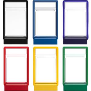 AmazingSpark 6 Set Bumper Guards Compatible with PSA Graded Cards with Wooden Display Stand, Slab Protector, Shield Your Slabs! Applicable to 35pt Graded Card Sleeves (Colorful)