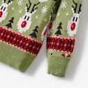 PATPAT Christmas Sweater Family Set Long Sleeve Knit Sweater Holiday Xmas Knitted Pullover (M)