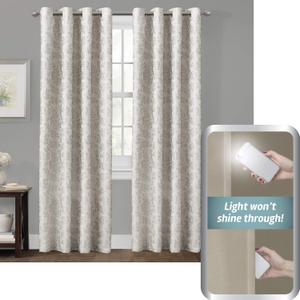 Zenna Home 100% Blackout Window Curtain, Everly Room Darkening, Easy to Install with Grommet Top (1 Panel), 40 inches x 84 inches, Ivory