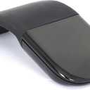 Bluetooth Arc Touch Mouse, Portable Mini Folding Travel Mouse whitout USB Dongle, Foldable Mice for Laptop, Tablet - Black