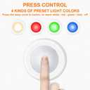 Wireless 16 Color Changing LED Puck Light 12 Pack LED Under Cabinet Lighting Closet Light Battery Powered Night Lights with Remote Control Dimmer & Timing Function