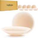 Nipple Covers 4 Pair Seamless Adhesive Nipple Sillicone Nipple Pasties for Women Resuable Sticky Breast Petals (Medium (Fits A-C Cups))