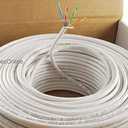 CablesOnline 250ft CAT5e 100% Pure Copper RJ45 350Mhz UTP Solid Ethernet Cable Spool, White, U-B250W