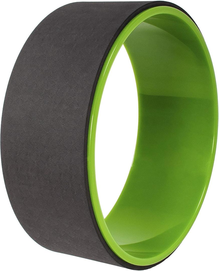 Fitvids Yoga Wheel for Stretching - Spine Stretching & Flexibility Enhancer with Non-Slip Surface, Full-Body Workout Equipment for Improved Mobility, Multiple Colors (Green)