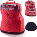 BAGSPRITE Stand Mixer Cover with Appliance Sliders Compatible with KitchenAid Mixer 6/7/8 Quart with Pockets for Kitchen Aid Accessories and Attachments (Fit for Bowl Lift 5-8 Quart, Red)