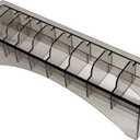 Clipper Guard Holder Organizer with 10 Slots, Black, Sturdy Polycarbonate Material