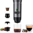 Portable Coffee Maker for Travel, 20 Bar Espresso Coffee Machine with USB-C,3-In-1 Travel Coffee Maker Self-Heating, Compatible with Ground Coffee & Capsule for Hiking,Office,RVgray