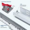 LONTAN 22 Inch Soft Close Undermount Drawer Slides for Frameless (1 Pair)