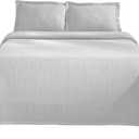 Superior Fleur De Lis Cotton 3 Piece Bedspread Set, Home Bed Decor, Decorative Textured Bed Spread, 2 Pillow Shams, Airy Blanket, Matelasse Coverlet Bedding, Boho Medallion, Queen, White