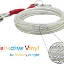 Petest 25ft Reflective Tie-Out Cable for Super Dogs Up to 250 Pounds