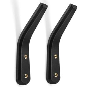 COCOYA Metal Coat Hooks Hanger Wall Mount Heavy Duty,Modern Mid Century Decorative Bathroom Foyer Entryway Decor Rack Large for Hanging Towel Hat Cap Backpack Bag Purse Clothes(Matte Black-2 Pack)