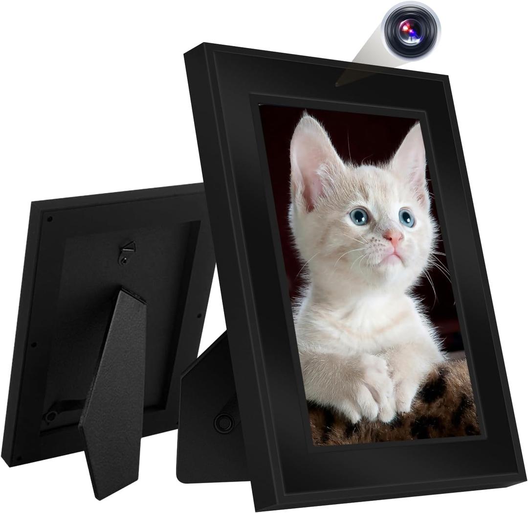 Nanny Cam Frame Video Recorder 1080P HD Hidden Camera Motion Detection Indoor Security Camera Small Spy Camera No WiFi Needed, No Audio
