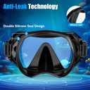 Snorkeling Gear for Adults, Dry-Top Snorkel Set Scuba Diving mask, Snorkel Mask, Panoramic Anti-Leak Anti-Fog Tempered Glass Lens, Swimming Training Snorkeling Packages
