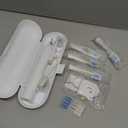 PERECT Ultrasonic Electric Toothbrush with 6 Brush Heads, 5 Modes Electric Toothbrush, Travel Rechargeable Power Toothbrush for Adults with Smart Timer &Travel Case & Soft Picks, IPX7 Waterproof, Pink