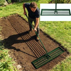 Lawn Leveling Rake, 42 x 10 Leveling RakeLawn Leveler w/ 75 Long Non-Slip Handle, Level Lawn Tool for Grass, Golf Field, Green Rake