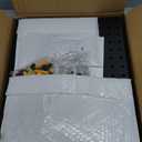 Peg Board, 4 Pack Metal Pegboard Panels with 50 Hooks, Black Pegboards Wall Organizer, Heavy Duty Peg Board for Walls Home, Garage Tool Storage, Office Organization, Craft Room, Kitchen (16x12"- 4 Pcs)