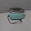 Mueller Retro Toaster 2 Slice with 7 Browning Levels and 3 Functions: Reheat, Defrost & Cancel, Stainless Steel Features, Removable Crumb Tray, Under Base Cord Storage, Turquoise (2 Slice, Turquoise)