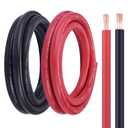 4/0 Battery Cable, 10FT Red + 10FT Black 4/0 Welding Cable, Stranded Oxygen-Free Pure Copper Wire for Automotive, Battery, Solar, Marine and Generator