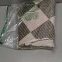 LIVEBOX Checkered Round Rug 4 Ft Washable Area Rug for Playroom Classroom, Kids Non-Slip Neutral Classic Circle Rug Geometric Large Carpet Soft Boys Nursery Rug for Dorm Bedroom(Green,120R) (Sage Green/Checkerboard)