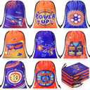 Honoson 24 Pieces Dart Party Favors Bag 5.12 x 7.09 Inch Gun Party Gift Drawstring Bag Dart Goodies Candy Treat Pouch for Gun Birthday Game Target Theme Decor Supplies